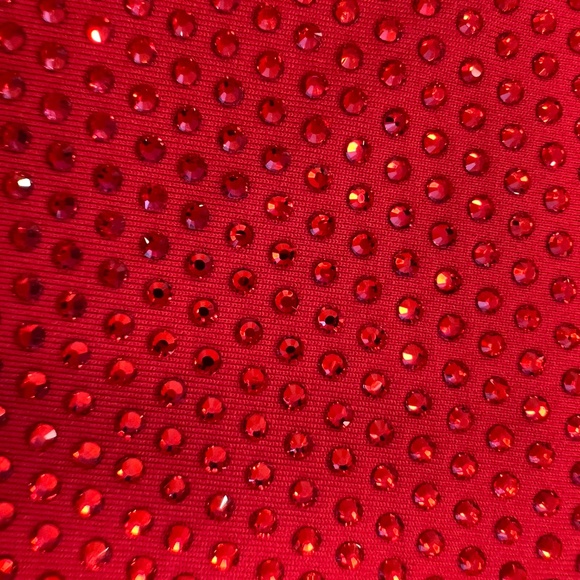 Sergio Hudson Women's Red Crystal-Embellished Open-Back Gown Dress - Picture 8 of 9